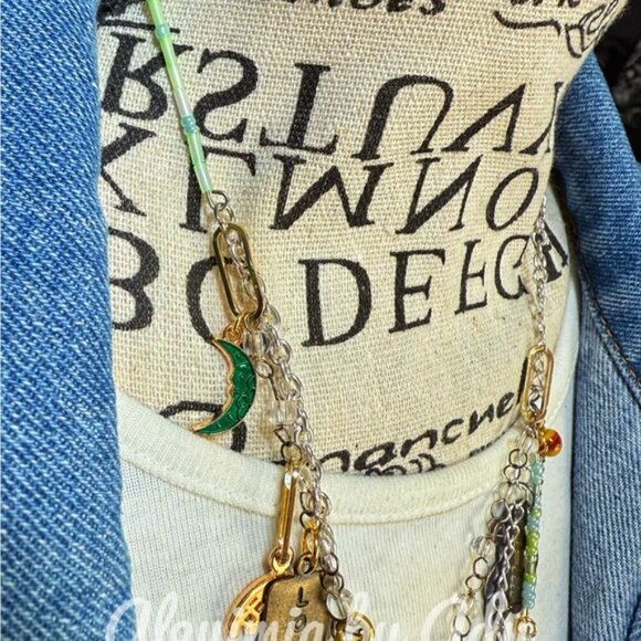 Handmade colorful eclectic charms necklace - Picture 2 of 6